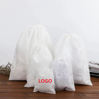 YULONG YL003 Bedruckter Vliesstoff-Einzelschnur-Zugbeutel mit individuellem Logo, staubdicht, durchscheinendes Design für Reisen