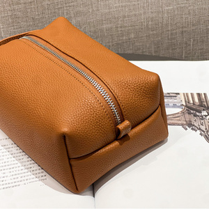 Bolsa de Aseo de Cuero de Lujo para Hombre y Mujer, Bolsa de Cosméticos, <span class=keywords><strong>Neceser</strong></span> de <span class=keywords><strong>Viaje</strong></span> para Hombre, Kit de Afeitado - Product Image 4