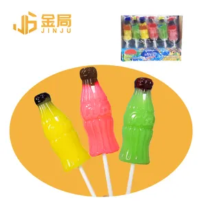 חם פרותי למכירה פירותית קשה פופים lollypop הסיטונאי באיכות גבוהה סוג בקבוק קולה מתוק טעים