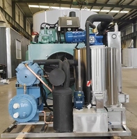 Machine à glace en flocons industrielle ZR - Production de 1 à 3 tonnes - Acier inoxydable 304/316L - Pour marché de la pêche et des fruits de mer