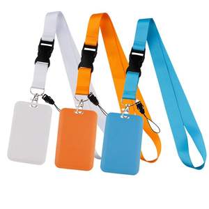 Porta <span class=keywords><strong>badge</strong></span> per carta d'identità con nome con cordino a nastro, cordino identificativo in plastica elastica dura all'ingrosso e porta carte di credito - Product Image 3