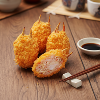 Vente en gros d'aliments de rue asiatiques Snack Frozen Fried Crab Croquette Griffe de crabe panée avec vraie pince pour restaurant