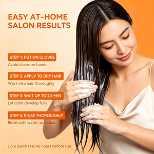 MOKERU Shampoo Colorante Professionale alla Papaya (Nero Naturale) <span class=keywords><strong>Senza</strong></span> <span class=keywords><strong>Ammoniaca</strong></span>, Trattamento 2-in-1 per Colorazione e Lucentezza (500ml X 2) - Product Image 2