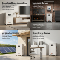 Batterie LiFePO4 empilable 51,2 V 330 Ah 16,896 kWh 10000+ cycles IP65 CAN pour onduleurs solaires SMA/Goodwe
