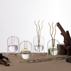 Sang trọng hai lớp thủy tinh borosilicate cho sậy khuếch tán chai kim tự tháp cổ hình nón rỗng hương liệu chai thủy tinh - Product Image 6