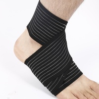 Attelle de cheville de basketball à compression avec sangle, équipement de protection sportive en fibre de polyester unisexe pour la protection des entorses de la cheville
