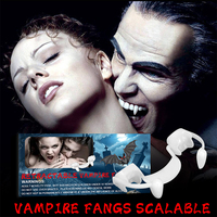 Nouvelles dents de vampire rétractables, accessoires de jeu de rôle d'Halloween, prothèses dentaires d'Halloween, dents de vampire zombie