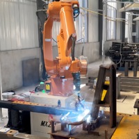 Robot Industrial para Soldar Puertas Metálicas de Gabinetes, 6 Ejes, Posicionamiento Flexible, Soldadura por Arco Precisa para una Buena Formación