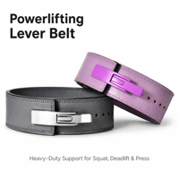 Ceinture de musculation personnalisée en PU pour squats et fitness, avec fermeture double-bouton pour protection lombaire, ceinture à levier