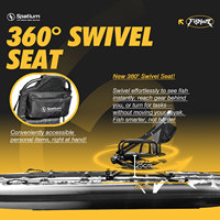 Kayak de Pêche en Mer Gonflable Spatium 360 avec Siège Pivotant et Moteur Électrique, Planche de Pêche à Poussée Électrique avec Aileron