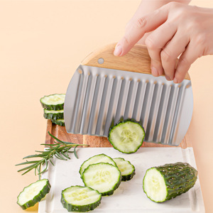 <b>Multifunctional</b> Stainless Steel Potato <b>Cutter</b> Home Kitchen Wave Knife for French Fries Fancy Fruit & <b>Vegetable</b> Tool - Product Image 3