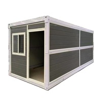 Maison conteneur pliable, unité modulaire préfabriquée en structure acier pour salle de repos sur chantier
