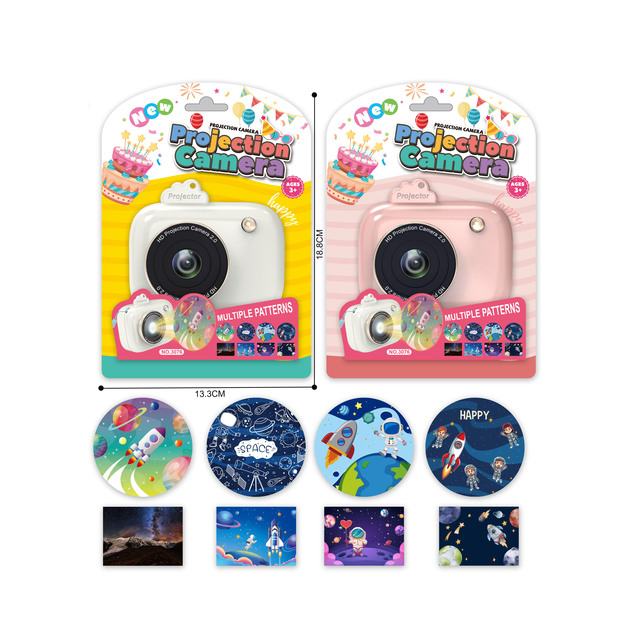 Kids Space 3D Cosmic Plastic Mini Camera Project Toy With 8 Pics Sleeping Story Projector Toys for Children