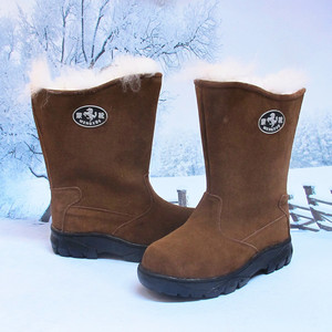 รองเท้าบูทหิมะสำหรับผู้ชาย Mengxus แบบหุ้มข้อสูง กันลื่น เหมาะสำหรับงานก่อสร้าง งานขุดเจาะน้ำมัน คลังสินค้าแช่เย็น ป่าไม้ ฟาร์ม  หุ้มด้วยขนสัตว์บริเวณหัวรองเท้า - Product Image 2