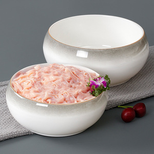 Assiette ronde en mélamine pour restaurant, usage commercial, pour plats de saumon, d'oie, d'œufs de canard, de bœuf, de tripes et de sashimi. - Product Image 1