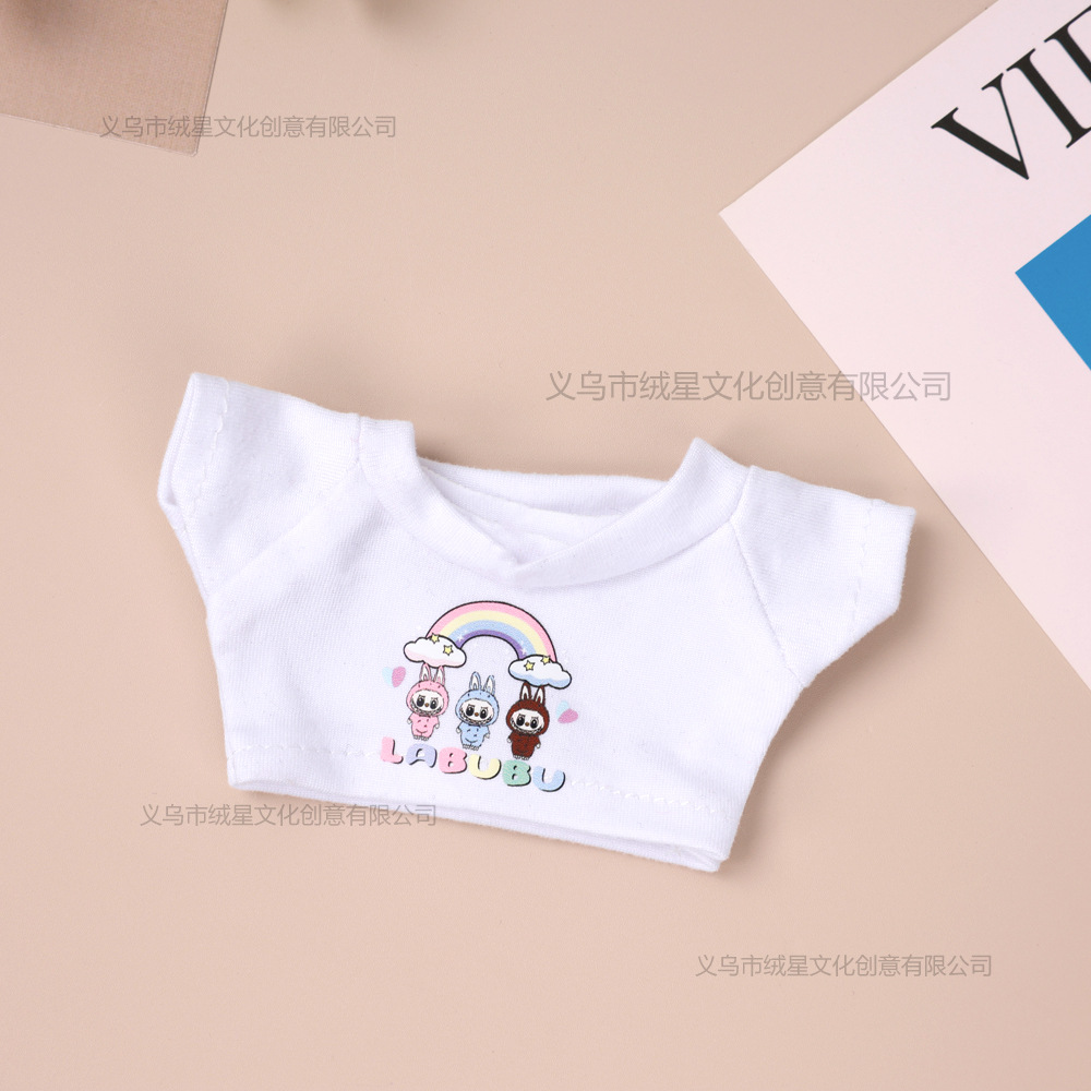 T-shirt-rainbow labubu pattern