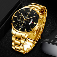 Jam Tangan Pria Fashion Stainless Steel Mewah Kalender Quartz Jam Tangan Bisnis untuk Pria Jam Montre Homme