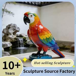 Escultura de Loro de Fibra de Vidrio de Tamaño Real para Exteriores, Moderna, Ecológica, al Mejor <span class=keywords><strong>Precio</strong></span>, Adorno Navideño para Jardín - Product Image 4