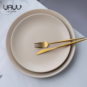 Platos de <span class=keywords><strong>cena</strong></span> redondos de varios colores, placa de cerámica con estampado personalizado y esmaltado mate para <span class=keywords><strong>restaurante</strong></span> - Product Image 5