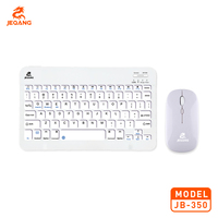 Ensemble clavier et souris sans fil BT portable 2 en 1, rechargeable, Macaron, combo de frappe silencieuse