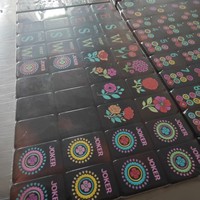 Tuiles de Mahjong Américain en Acrylique Type 36, Motif Écaille de Tortue, Emballage Boîte en Carton pour Mahjong Récréatif