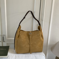 Sac fourre-tout rétro tendance pour femme, collection automne 2025, grande capacité, polyvalent, luxe léger, sac à bandoulière contrasté
