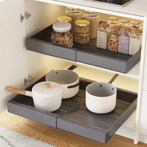 OWNSWING Organisateur d'armoire extensible avec Nano Film pour rangement de cuisine <span class=keywords><strong>sous</strong></span> l'évier <span class=keywords><strong>Étagère</strong></span> d'organisation de <span class=keywords><strong>tiroir</strong></span> à usage intensif - Product Image 6