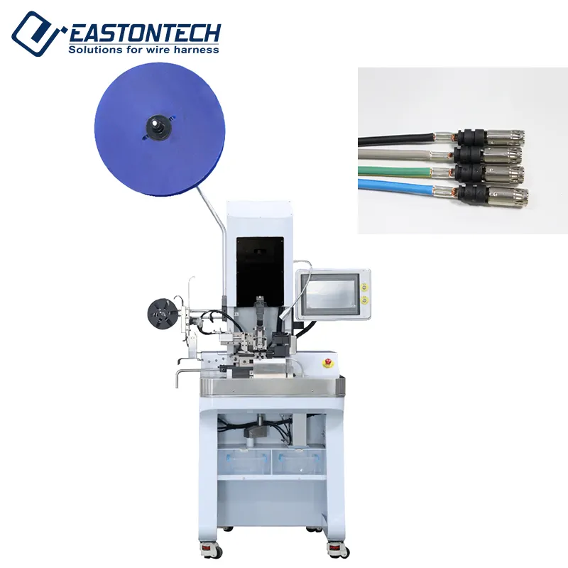 Máquina de friso Multicore para fita de cabo servomotor EW-5385/máquina de friso para fita de fio/crimpador