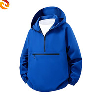 Veste imperméable coupe-vent pour homme, demi-zip, coupe ample, vêtements de sport décontractés, logo personnalisé