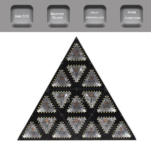 Muxxdj 16x30W + 576x0.3W RGB cổ tam giác ánh sáng rdm đặc biệt dẫn Retro ánh sáng sân khấu - Product Image 3