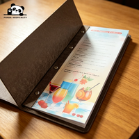 Porte-menu personnalisé en similicuir, couverture de menu personnalisée pour restaurant asiatique, boutique de bubble tea, bar à ramen