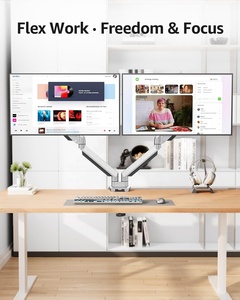 Support d'écran double en aluminium pour <span class=keywords><strong>ordinateur</strong></span>, 17-32 pouces - Product Image 5