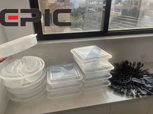 Conteneur alimentaire à emporter en plastique transparent à paroi mince <span class=keywords><strong>de</strong></span> différentes tailles, boîte à lunch carrée, moulage par injection, personnalisable en usine - Product Image 5