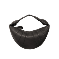 Sac croissant en peau de mouton véritable pour femme, sac à bandoulière doux et matelassé, sac hobo vintage, sac à main de luxe style designer