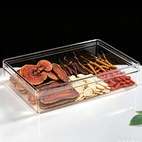 Boîte à tiramisu rectangulaire en PS de qualité supérieure, épaisseur 2 mm, transparente comme du cristal, 2200 ml, extra large, de qualité alimentaire, pour mousse, dessert, pâtisserie, avec couvercle