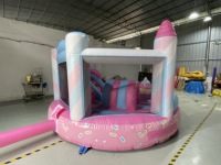 Château gonflable intérieur Candy House avec matériau PVC commercial certifié CE de 0,55 mm d'épaisseur et garantie de 12 mois