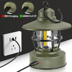 XINSITE Retro LED Camping Lantern Rechargeable <b>Hanging</b> Portable <b>Light</b> <b>Outdoor</b> Decorative - Product Image 4