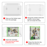 Boîte de Protection d'Affichage en Plastique PET, Pochette pour Cartes de Jeu, CD et Cartouches pour Xbox One Series S/X