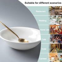 Service d'assiettes en porcelaine fine blanche avec bord doré – Assiettes décoratives modernes pour dîner et soupe