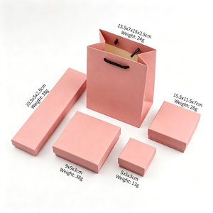 Caja de embalaje de joyería cuadrada rectangular con tapa superior e inferior para pulseras, collares, pendientes, anillos, colgantes y insignias - Product Image 2