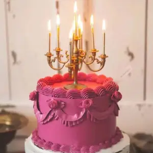 Vente en gros de gâteau d'anniversaire de mariage personnalisé et joyeux anniversaire avec bougie en plastique pour décoration de gâteau