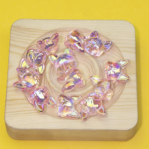 Cuentas acrílicas de cabeza de Corgi de colores transparentes para llavero de materiales hechos a mano DIY accesorios de cadena de teléfono móvil - Product Image 6