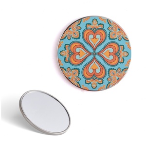 กระจกมือถือทรงกลมแบบพกพา ลายโลโก้สั่งทำ ดีไซน์ใหม่ พิมพ์ลายด้วยความร้อน PU - Product Image 2