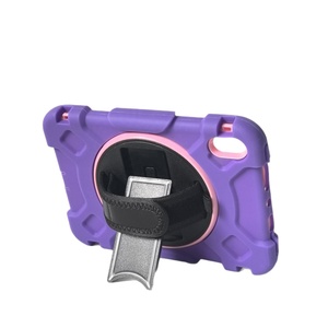 Silicon trường hợp máy tính bảng cho <span class=keywords><strong>iPad</strong></span> trường hợp chống sốc cứng trở lại vỏ bảo vệ màn hình dây đeo tay 360 xoay đứng thông minh Pad Bìa - Product Image 6