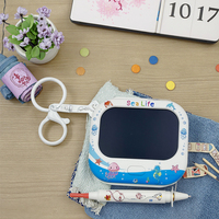 Adorable cahier de planche à dessin numérique pour enfants imprimé bord suspendu tablettes d'écriture LCD pour apprendre et jouer