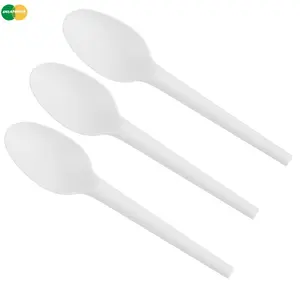 BPI Food Grade amido di mais ECO posate biodegradabile cucchiaio coltello e forchette Set di posate