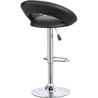 Chaise de bar de qualité commerciale, tabouret de bar pivotant réglable, dossier en anneau creux, base ronde en chrome pour bar, café, îlot de cuisine
