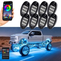 Kit d'éclairage RGB sous châssis pour voiture, contrôle par application, télécommande RF 20 touches, éclairage d'ambiance LED RGB 12V IP67 pour SUV et camion