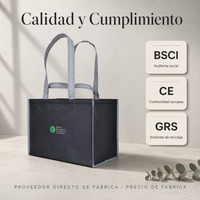 Sac fourre-tout personnalisé en plastique recyclé issu de l'océan, sac de courses réutilisable grande capacité avec poignée renforcée pour l'épicerie et les supermarchés