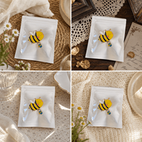 Broches en émail abeille de dessin animé mignonnes, broche décorative en métal abeille avec seau de crème glacée pour sac à dos, vente en gros personnalisée